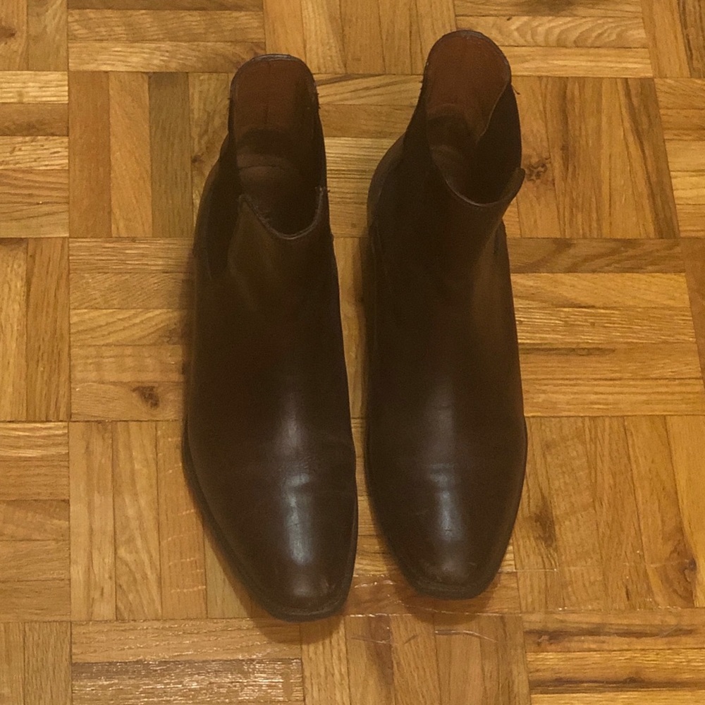 Brown Leather Frye Chelsea Boots